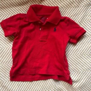 Ralph Lauren Toddler Polo in Bright Red with Navy Pony